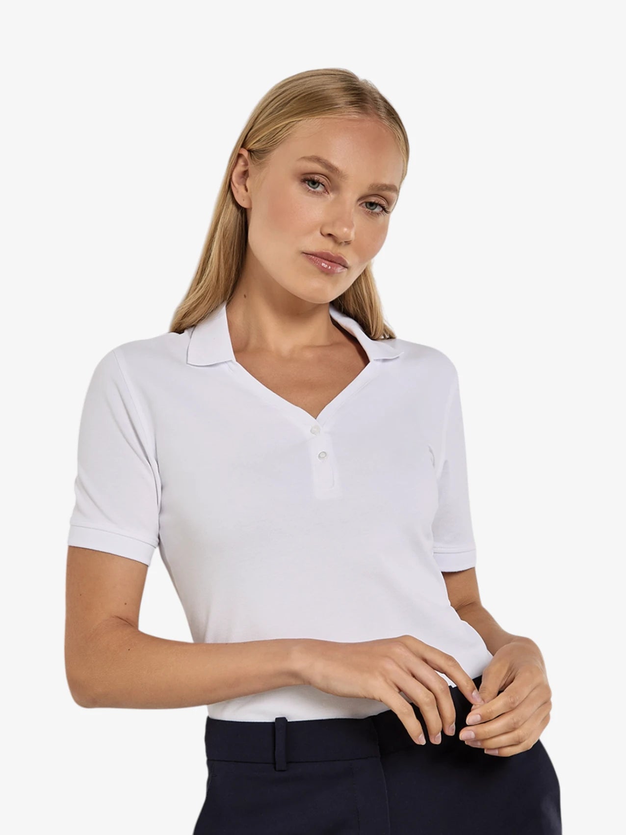 Comfort Stretch V-Neck Polo Shirt