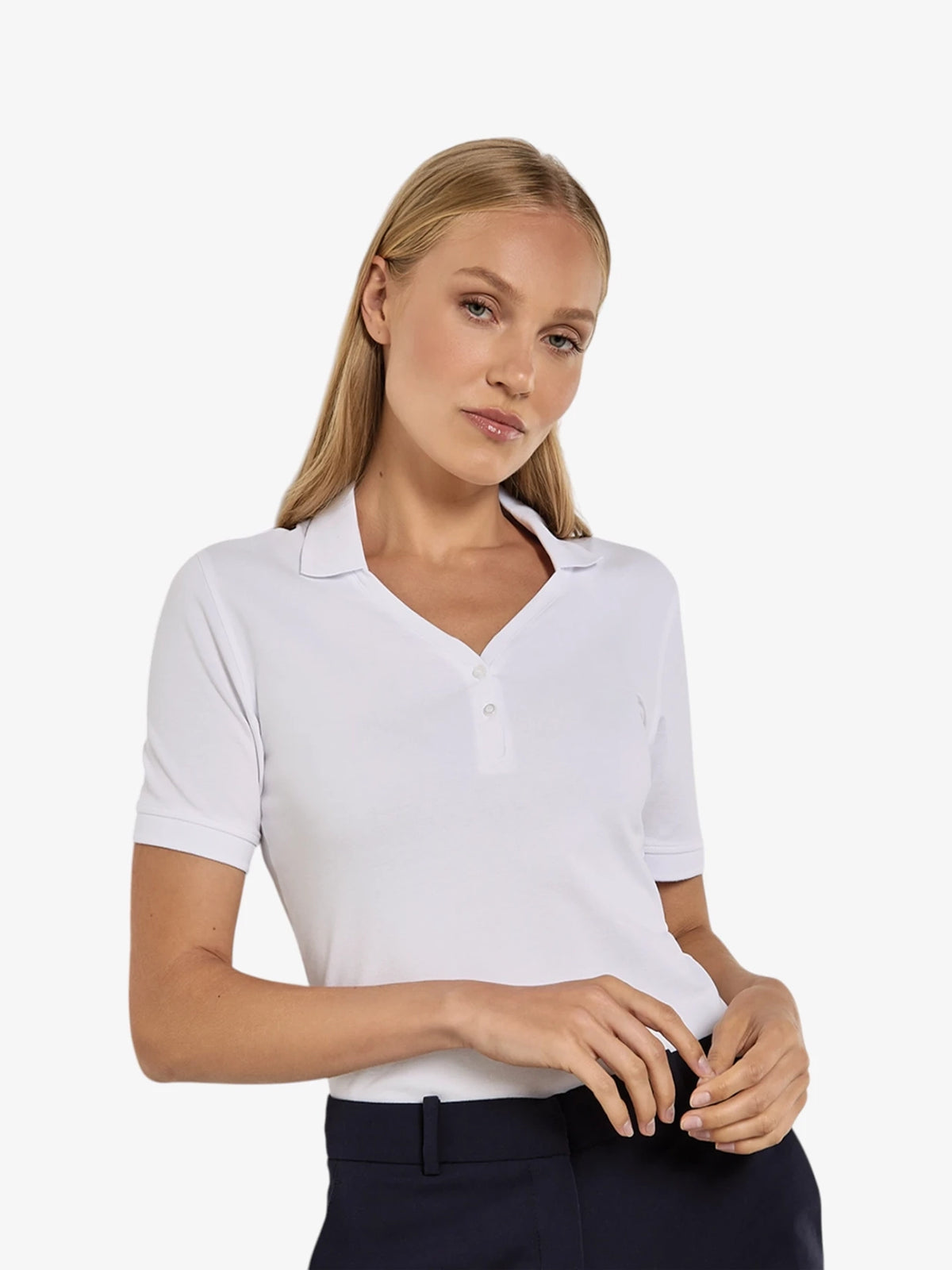 Comfort Stretch V-Neck Polo Shirt