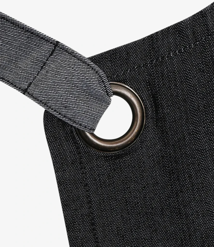 Contrast Denim Barber Apron
