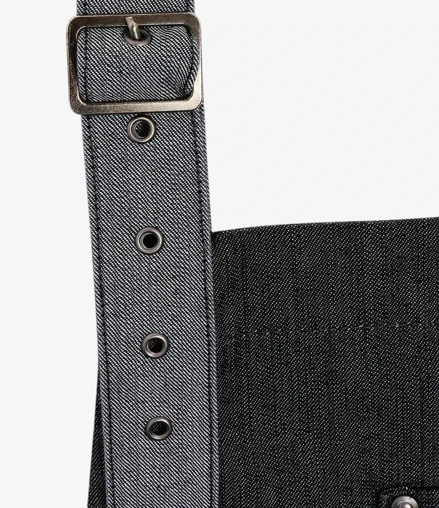 Contrast Denim Barber Apron