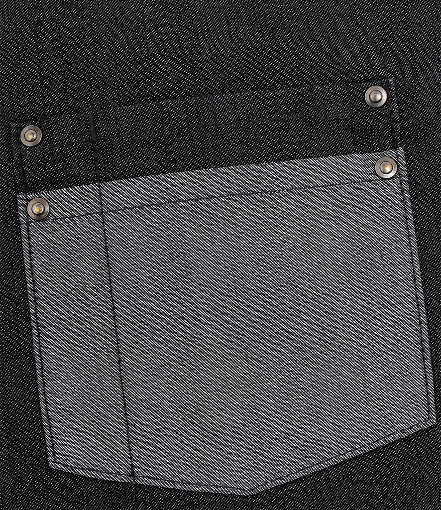 Contrast Denim Barber Apron