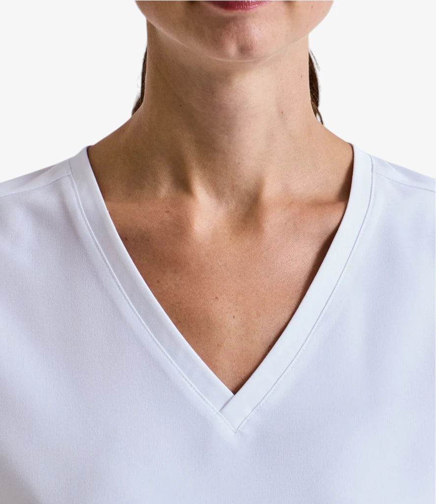 Ladies Stretch V-Neck Pocket Tunic