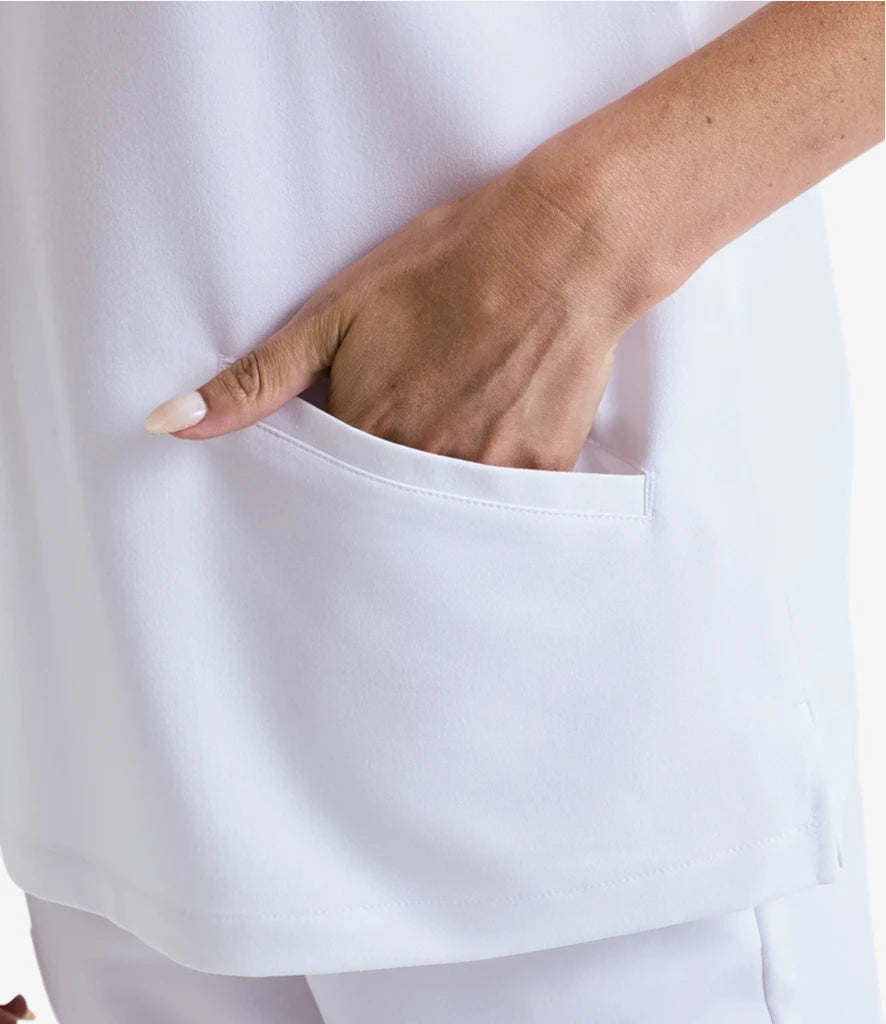 Ladies Stretch V-Neck Pocket Tunic