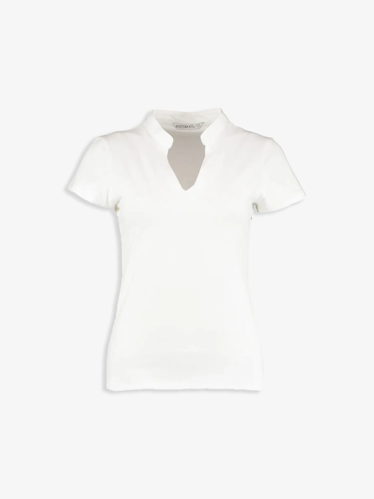 Ladies V-Neck Mandarin Collar Top