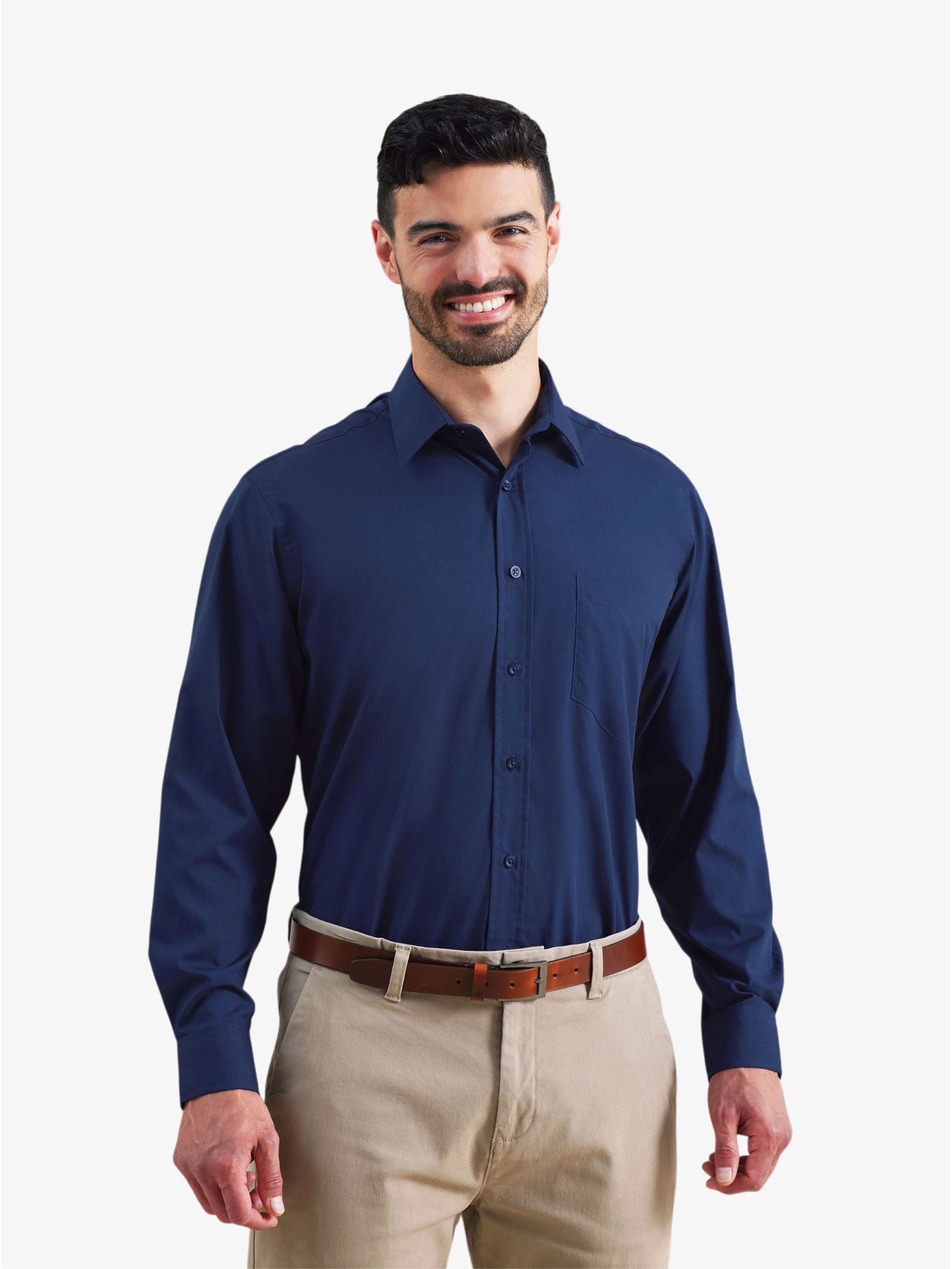 Men's Long Sleeve Poplin Shirt