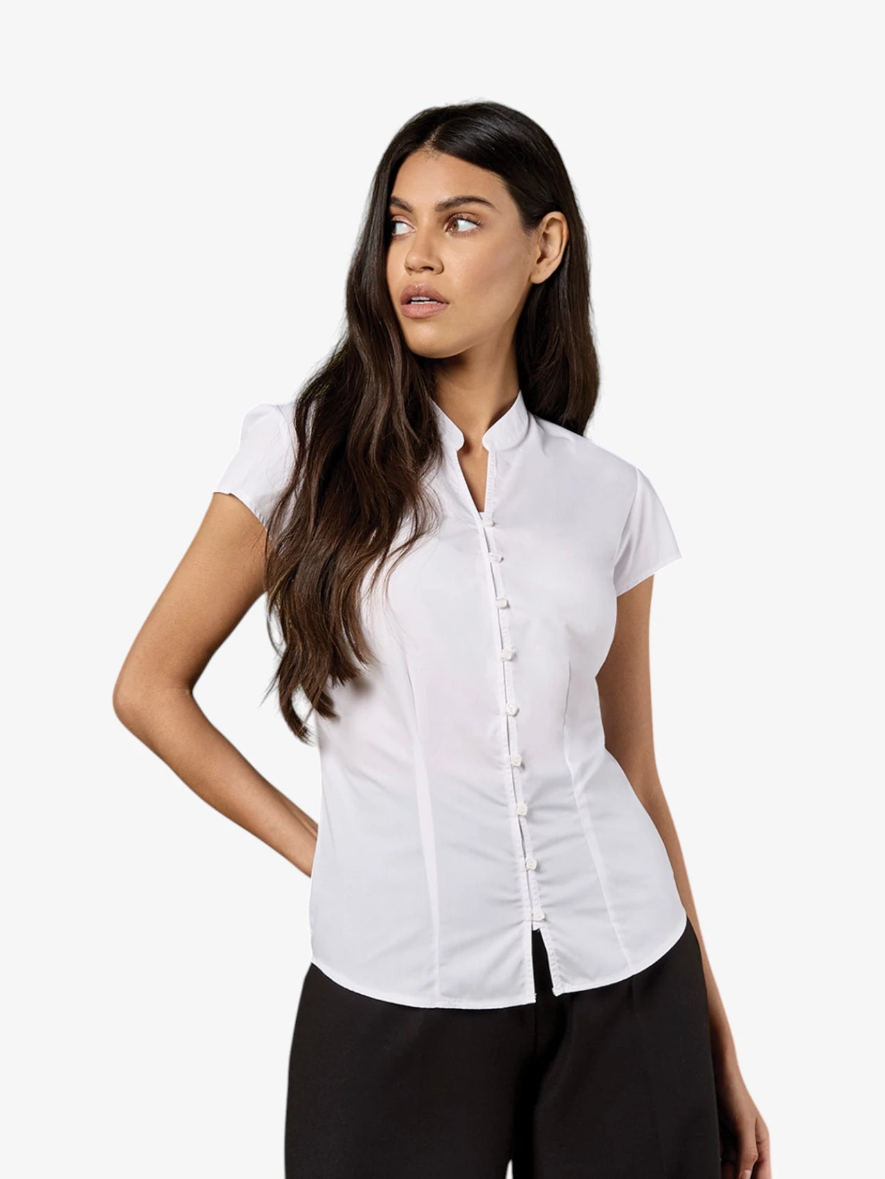 Tailored Cap Sleeve Beauty Blouse
