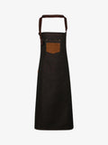 Vintage Waxed-Look Denim Barber Apron