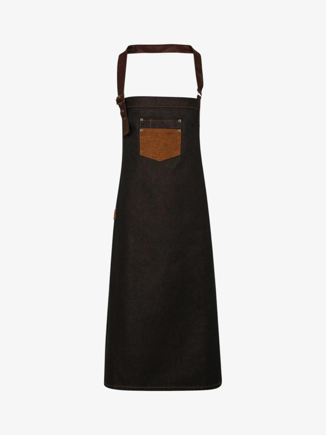 Vintage Waxed-Look Denim Barber Apron
